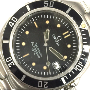 オメガ シーマスター プロフェッショナル デイト クォーツ 腕時計 メンズ ブラック文字盤 付属品あり OMEGA