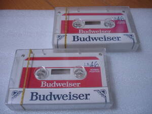 ♪Anheuser-Busch Budweiser(バドワイザー) ノベルティオーディオカセットテープ(２本)
