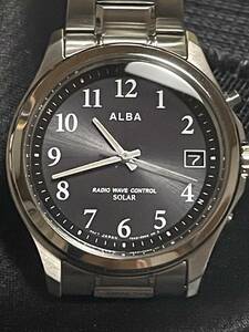 未使用・ALBA／7B52‐0AT0 ソーラー電波時計・ メンズ クォーツ