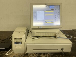 動作確認済み！東芝 TEC POSターミナル QT-10 リモートプリンター TR-QT ドロワー DRW-4044F6-F1 レジ セット レジスタ