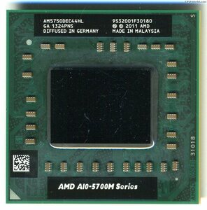 AMD A10 5750M 2.5GHz 35W DDR3-1866 Socket FS1r2