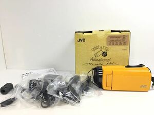 [K-2024]JVCケンウッド GZ-R470☆ビデオカメラ Everio R イエロー 防水 防塵 32GB★動作確認済み 取説.備品.箱付き 売り切り♪