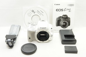 【適格請求書発行】美品 Canon キヤノン EOS Kiss X7 ボディ デジタル一眼レフカメラ ホワイト【アルプスカメラ】240504g