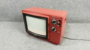 SONY ソニー TRINITRON COLOR TV RECEIVER KV-1366 赤色 トリニトロン 昭和レトロ カラーブラウン管テレビ アンティーク 希少 【動作品】