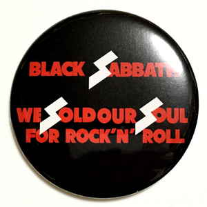 デカ缶バッジ 58mm Black Sabbath ブラックサバス We Sold Our Soul for Rock 