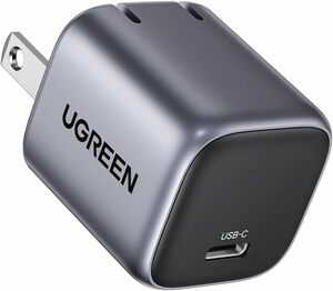 UGREEN Nexode Mini 20W PD 充電器 USB-C 急速充電器 【GaNFastⅡ(窒化ガリウム) 採用 超小