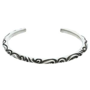 クロムハーツ Chrome Hearts BANGLE SCROLL/スクロールバンド シルバーブレスレット 中古 OS06