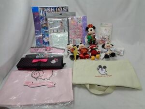 【同梱可】中古品 ディズニー ミッキー ミニー 他 ぬいぐるみバッジ ぬいぐるみキーホルダー ファイル トートバッグ