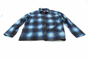 モーガン蔵人 着 20AW Supreme Shadow Plaid Fleece Shirt Jacket XL シュプリーム チェック シャツ ジャケット ブルー 61945923
