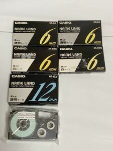 未開封未使用 CASIO カシオ ネームランド テープ カートリッジ XR-6X XR-6WE XR-12X XR-12WE 4種類全6個 1152f1000