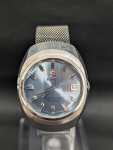 1円～ 稼働品【RADO MANCHESTER Sapphire 自動巻き カットガラス メンズ デイト 腕時計】ラドー マンチェスター ブランド メンズ ウォッチ