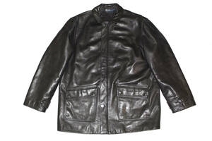 POLO RALPH LAUREN LEATHER JACKET SIZE L ロング ポロラルフローレン レザージャケット