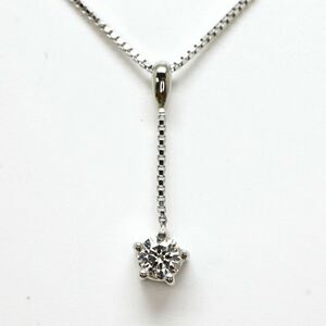 美品!!◆Pt950/Pt850 天然ダイヤモンドネックレス◆M 約2.8g 約40.0cm diamond necklace jewelry ジュエリー EA6/EB1
