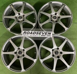 ★AVS モデルT7 Model T7 YOKOHAMA ヨコハマ 17インチ 17×7J +45 PCD114.3 5H 4本Set アルミホイール 中古 ★ガリ傷多数 ★送料無料