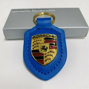 PORSCHE ポルシェ クレスト キーホルダーブルー