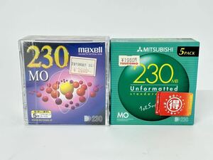 MOまとめセット maxell MITSUBISHI 230 MO 3.5型光磁気ディスク 230MB（アンフォーマット時） 5枚パック 