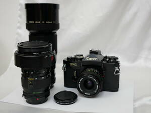 #1659 CANON F-1 FD 28mm F2.8 35-105mm F3.5 300mm F4 キャノン アイレベル 一眼レフフィルムカメラ