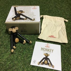 GX434 KAY BOJESEN－カイ・ボイスン 木製フィギュア MONKEY 北欧 木製玩具 インテリア 雑貨 未使用 保管品 フィギュア