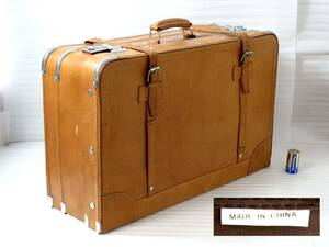 8◎アンティーク調 皮革製 60センチ トラベル スーツケース