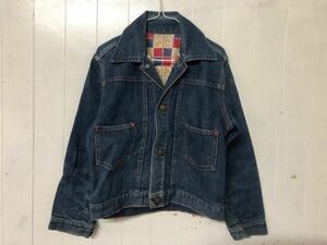 レターパックプラス可 KIDS DENIM JACKET CIRCLE RANCH Vintage デニムジャケット Gジャン 古着 USA アメリカ ヴィンテージ Y-9-40