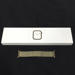 1円 新品同様・未使用 Apple Watch Series7 45mm GPS+Cellularモデル MKJY3J/A A2478 ゴールド スマートウォッチ 本体