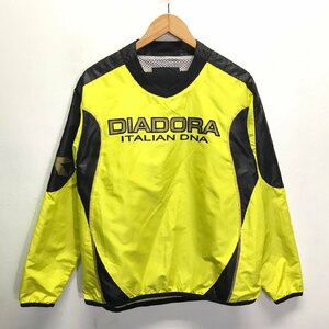 (^w^)b DIADORA ディアドラ ピステ ウィンドブレーカー サッカー フットサル 野球 スポーツ ウェア メッシュ 黄色 ITALIAN DNA M 8678iE