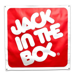 大判 ガレージバナー [ジャックインザボックス] Jack in the Box タペストリー アメリカン雑貨 インテリア雑貨 ショップ ディスプレイ 店舗