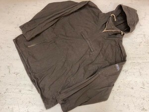 96CLOTH クロダルマ ワーク ストリート ドローコード付き ハーフジップ アノラック パーカー ジャケット メンズ 大きいサイズ 4L 茶色