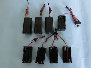 【送料無料】ラジコン　受信機　バッテリーケース　8個セット　高密閉型3個　オープン型4個　ラジコン　電子工作最適