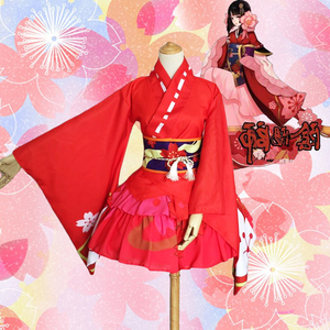 【連】和服 桜柄 レディース 陰陽師 桜花妖風 着物 振袖 仮装 花魁 浴衣 コスプレ衣装