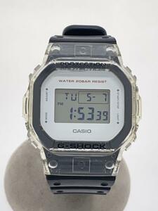 CASIO◆腕時計/デジタル/ラバー/WHT/BLK/DW-5600M