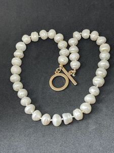 昭和レトロ　本真珠 バロック真珠ネックレス バロックパール　 “FURIA”刻印 あり　重さ65g 長さ45センチ