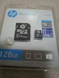 ★送料無料★ HP microSDXCカード 128GB UHS-I 対応 フルHD 超高速 HFUD128-1U1 (SDアダプター付く) ( 最大読出スピード 80MB/s) 