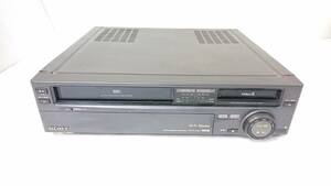 【ジャンク品】SONY ソニー ビデオカセットレコーダー WV-F1/VHS/8ミリ/ダブルビデオデッキ/録画再生/約11.5×43×37.5cm/10-ZIB15