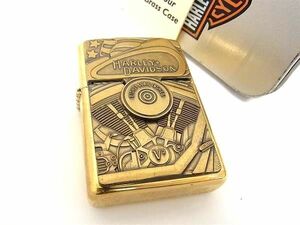 1円 ■美品■ ZIPPO ジッポー ヴィンテージ 1999年製 ハーレーダビッドソン 高級ライター オイルライター 喫煙グッズ ゴールド系 BE9727