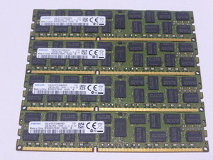 メモリ サーバーパソコン用 低電圧 1.35V Samsung PC3L-12800R(DDR3L-1600R) ECC Registered 16GBx4枚 合計64GB 起動確認済みです②