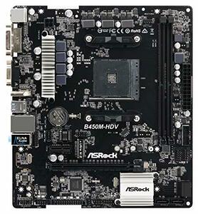 【中古】 ASRock AMD B450チップ Micro ATX マザーボード B450M-HDV