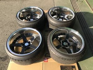 深リム！ワーク　グノーシス GR203　 19×10.5Ｊ -41　19×12Ｊ -60　5H PCD114.3 中古 ４本セット