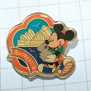 送料無料)ミッキーマウス オーストラリア ディズニー ピンバッジ A02619