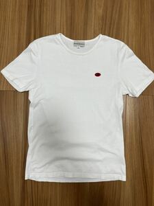 [美品]EMPORIOARMANI 半袖Tシャツ　ホワイト　ワンポイントプリント　正規品　Mサイズ