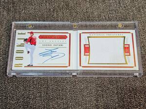 大谷 翔平 直筆サイン PANINI National Treasures Rookie Glass of 2018 auto booklet オンカード 直書き ジャージオート