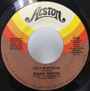 RONNIE SPECTOR/IT’S A HEARTACHE シングルレコード