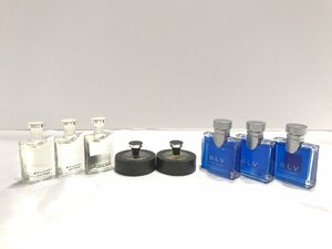 ■【YS-1】 ブルガリ BVLGARI ミニ香水 8点セット まとめ ■ プールオム ブルー ブラック EDT 5ml ×8 【同梱可能商品】■D