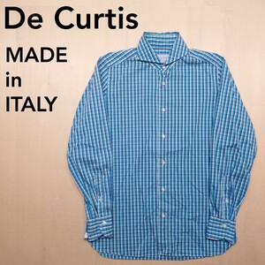 de Curtis 長袖シャツ ボタンダウンシャツ チェックシャツ ドレスシャツ イタリア製 デクルティス 2309
