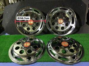 UD 大型用 メッキ ホイール キャップ 8穴 4枚 サビ・油汚れあり T 231202 ② 即日発送可 ヤフオク 140s