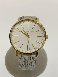 MICHAEL KORS◆クォーツ腕時計/アナログ/-/WHT/WHT/MK-2858//