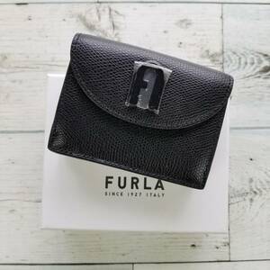 定価24,400円 トリフォルド ウォレット【送料無料・匿名配送】新品◇FURLA フルラ◇ 三つ折り財布 ミニ財布 コンパクトウォレット ブラック