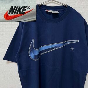 NIKE ナイキ Tシャツ 半袖 古着 ビンテージ 90s ネイビー 紺色 Lサイズ