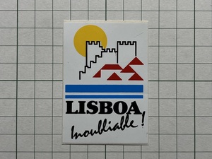外国のステッカー：【小さめサイズ】LISBOA リスボン ポルトガル ビンテージ カスタム +Ue