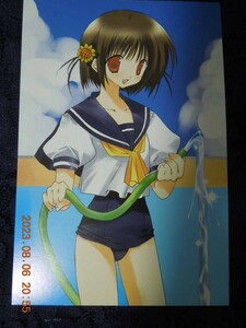 オリジナル美少女 ポストカード ① / セーラー服 スクール水着 / みつみ美里風 イラストカード
